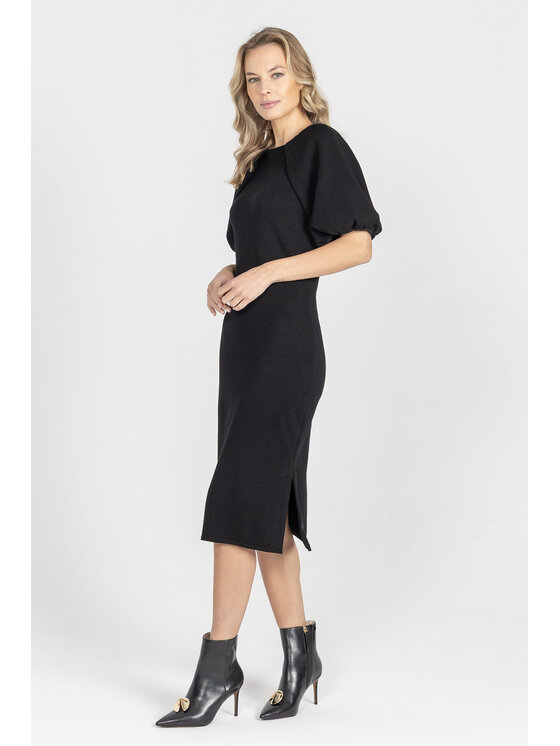 Deni Cler Milano Deni Cler Milano Sukienka elegancka T-DC-357D-E5-20-90-1 Czarny Regular Fit