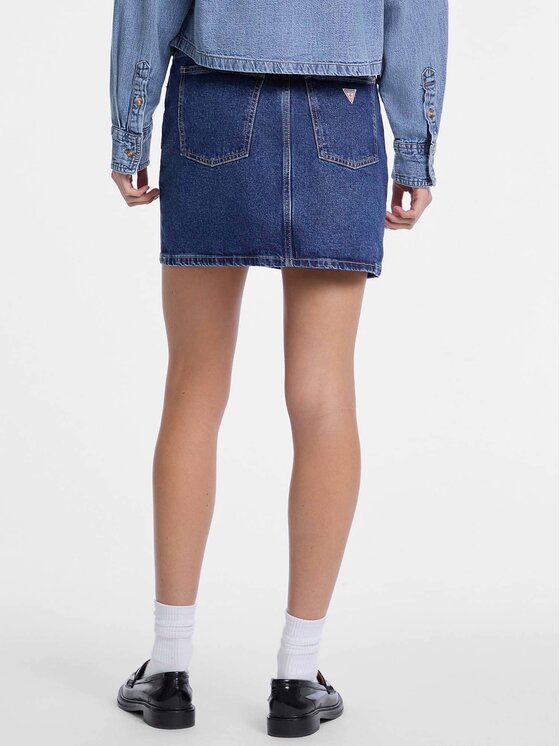 Guess Jeans Guess Jeans Džínová sukně Gj classic mini skirt Modrá Regular Fit