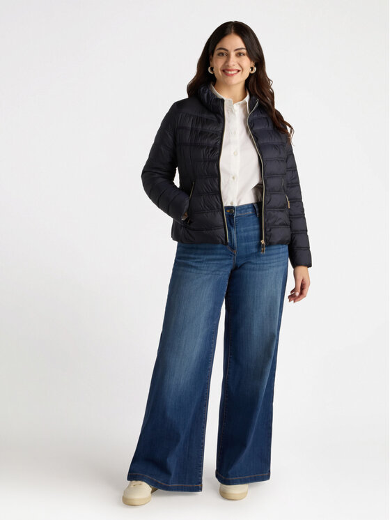 Fiorella Rubino Fiorella Rubino Giubbotto piumino F389T001278N034 Blu A-Line Fit