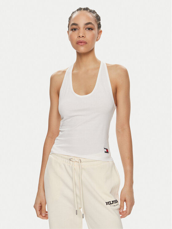 Tommy Hilfiger Tommy Hilfiger 2 db-os felső szett UW0UW05014 Fehér Slim Fit