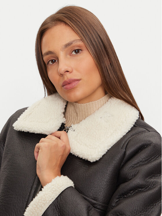 Brave Soul Brave Soul Műbőr dzseki LJK-MAX683 Fekete Regular Fit