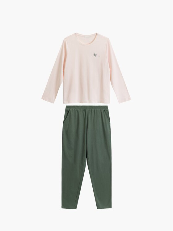 Atlantic Atlantic Piżama Embroidery Zielony Regular Fit
