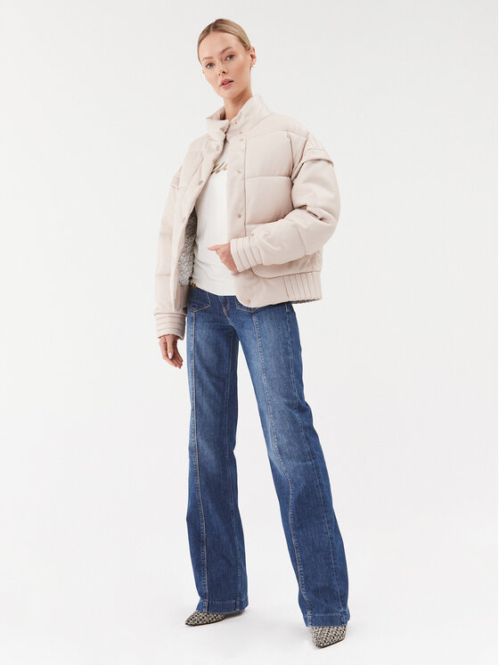 Guess Guess Μπουφάν χειμωνιάτικο Ivana W3BL12 WFSP0 Μπεζ Regular Fit