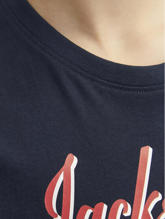 Jack & Jones Junior Jack & Jones Junior T-Shirt 12257379 Granatowy Standard Fit