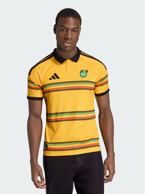 adidas adidas Koszulka techniczna Jamaica 26 x Bob Marley Home Jersey Żółty Slim Fit