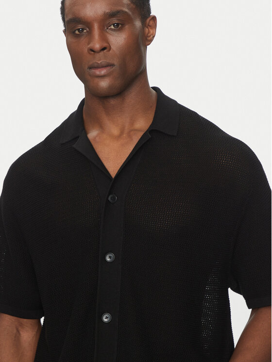 Michael Kors Michael Kors Πουκάμισο CS560FPFE5 Μαύρο Regular Fit