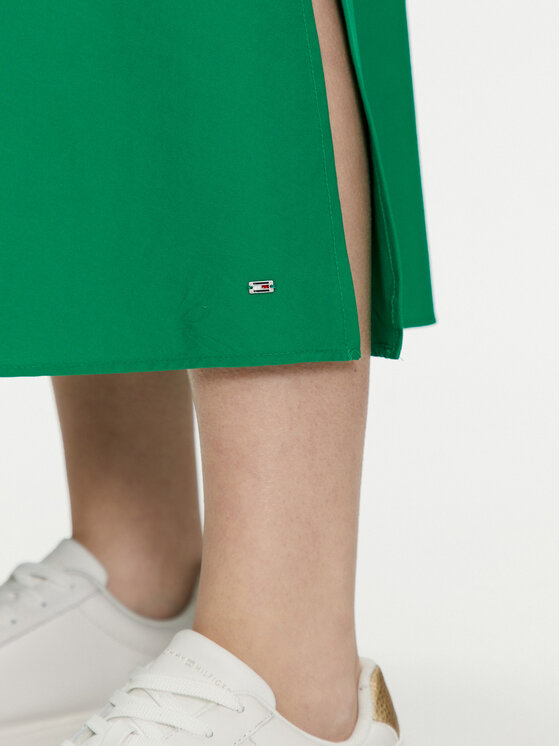 Tommy Hilfiger Tommy Hilfiger Vasaras kleita WW0WW41272 Zaļš Regular Fit