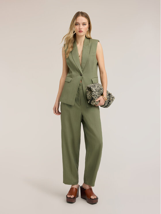 Motivi Motivi Pantaloni di tessuto P00YQ004583N035 Verde Regular Fit