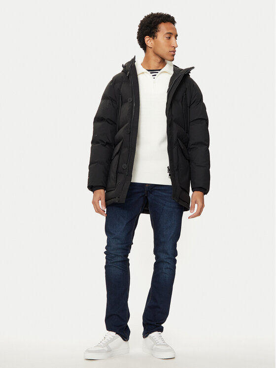 Tommy Hilfiger Tommy Hilfiger Зимно яке Essential MW0MW37483 Черен Regular Fit