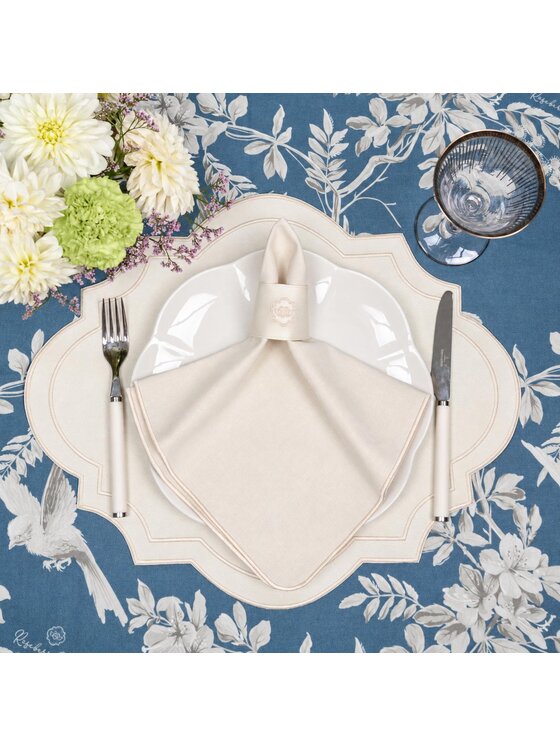 Roseberry Home Roseberry Home Obrączka na serwetki Heritage Ivory Kremowy