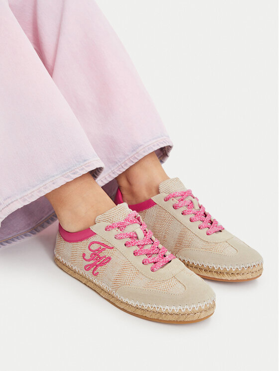 Tommy Hilfiger Tommy Hilfiger Espadrilky Woven Logo Embroidery FW0FW09108 Béžová