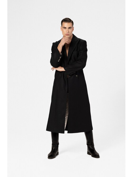 LE POSSÉ LE POSSÉ Cappotto di transizione PMMZWIK Nero Structured Fit