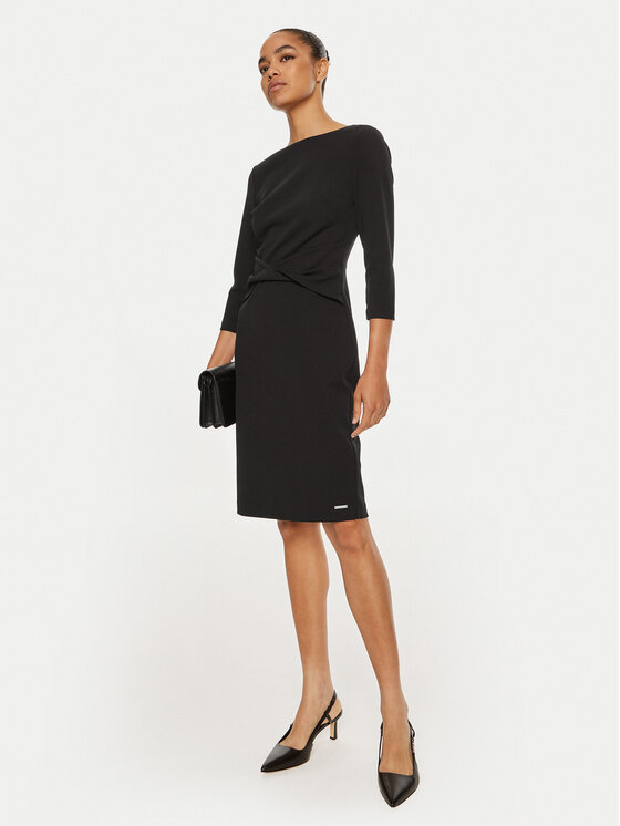 Calvin Klein Calvin Klein Kokteilinė suknelė K20K207470 Juoda Slim Fit