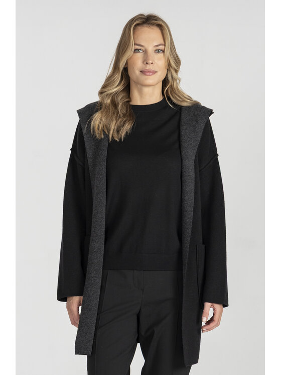 Deni Cler Milano Deni Cler Milano Kardigan T-DC-U452-E5-90-98-1 Czarny Loose Fit