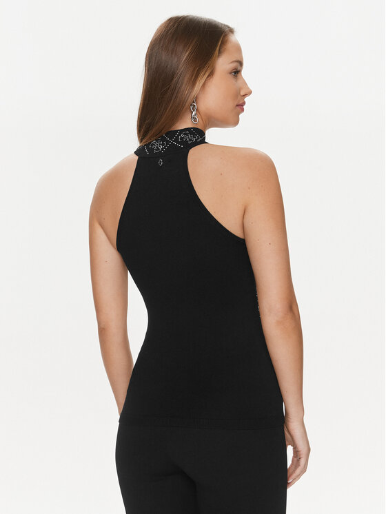Guess Guess Top Celeste W4RR57 Z2YK2 Schwarz Slim Fit