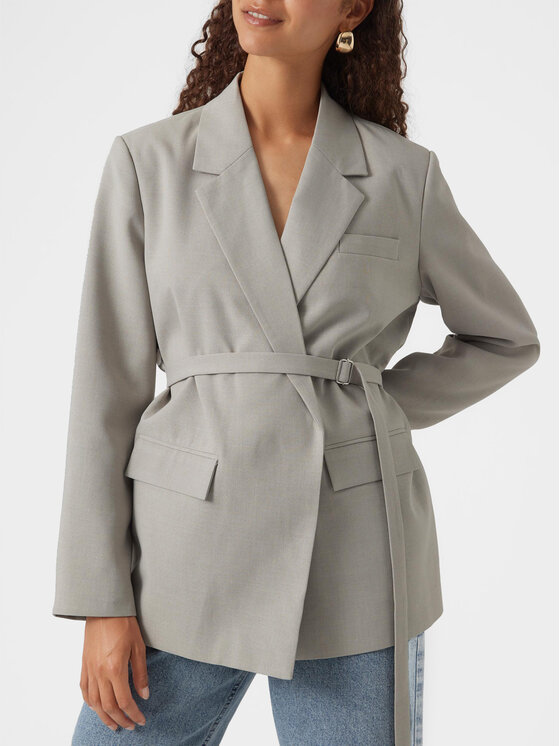 Vero Moda Vero Moda Marynarka Claudia 10301445 Szary Oversize
