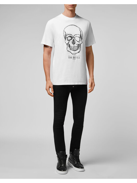 PHILIPP PLEIN PHILIPP PLEIN T-Shirt 10879 Biały Regular Fit