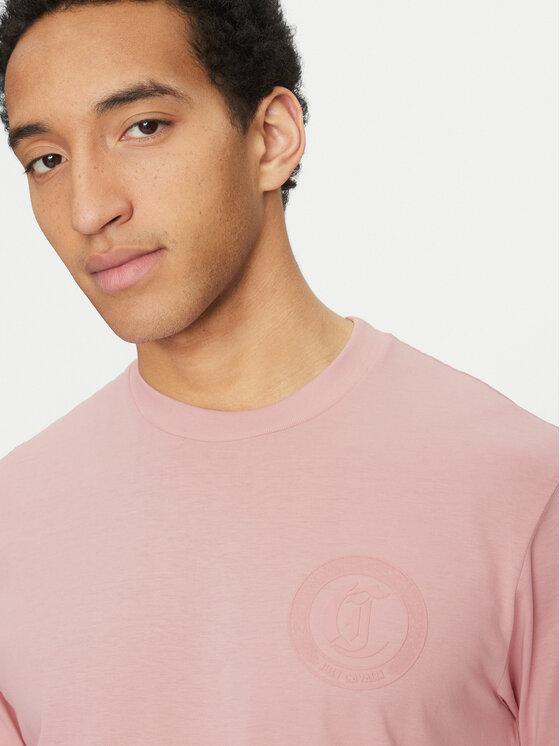Just Cavalli Just Cavalli T-Shirt 78OAHT01 Różowy Regular Fit