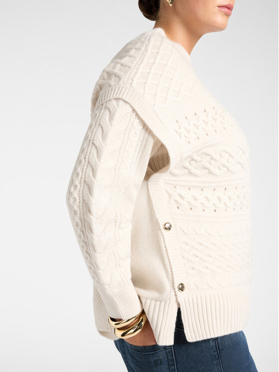 Elena Mirò Elena Mirò Maglione S615E003777N002 Crema Boxy Fit