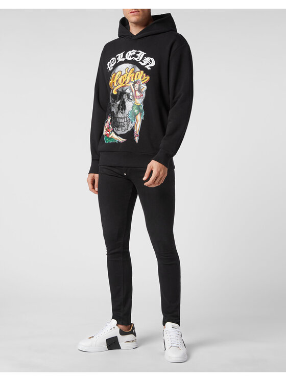 PHILIPP PLEIN PHILIPP PLEIN Mikina 677 Čierna Regular Fit