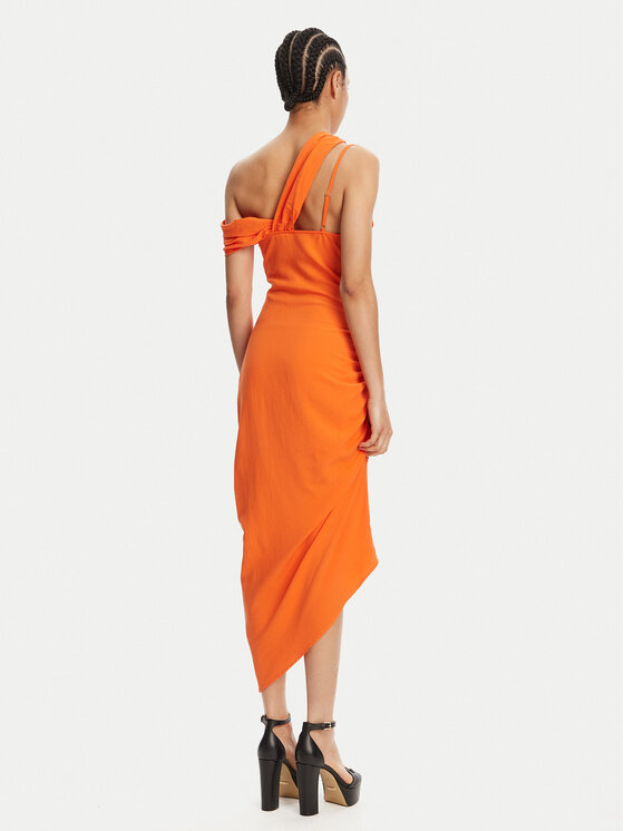 Versace Jeans Couture Versace Jeans Couture Kokteilinė suknelė 78HAO903 Oranžinė Slim Fit