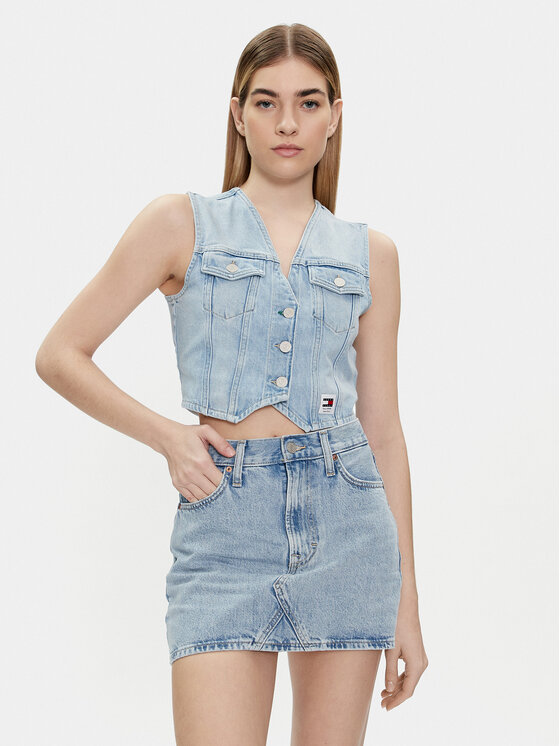 Tommy Jeans Tommy Jeans Mellény DW0DW17684 Kék Regular Fit