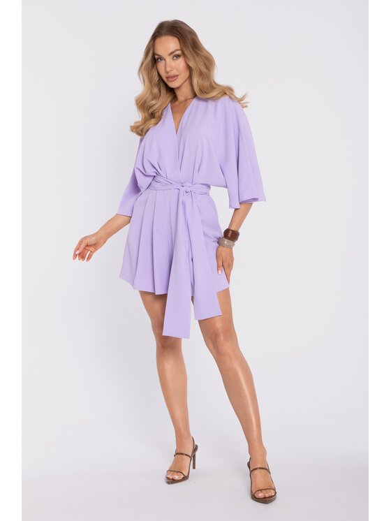 Made of Emotion Made of Emotion Kombinezon M914 Fioletowy Relaxed Fit