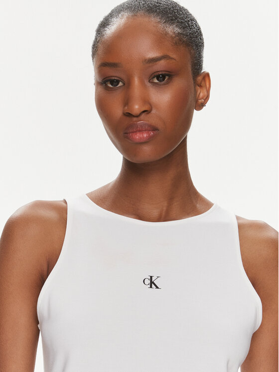 Calvin Klein Jeans Calvin Klein Jeans Top Archival J20J223107 Biały Slim Fit