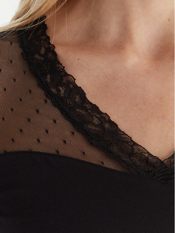 Ysabel Mora Ysabel Mora Maglietta del pigiama 19479 Nero Slim Fit