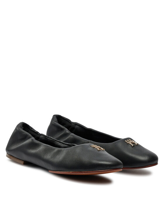 Tommy Hilfiger Tommy Hilfiger Balerini Th Elevated Elastic Ballerina FW0FW07882 Negru