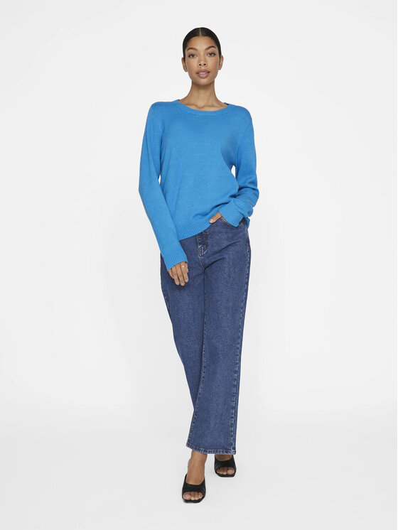Vila Vila Pulover Ril 14054177 Modra Regular Fit