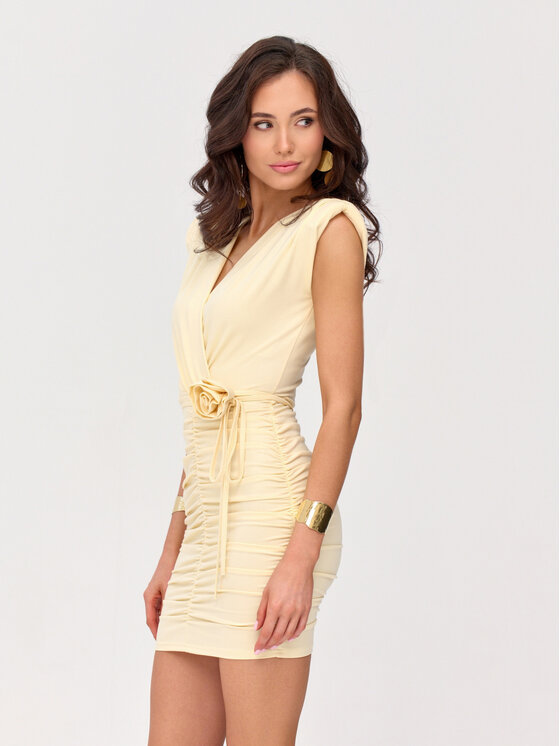 Roco Fashion Roco Fashion Abito da cocktail Zirelle Giallo Slim Fit