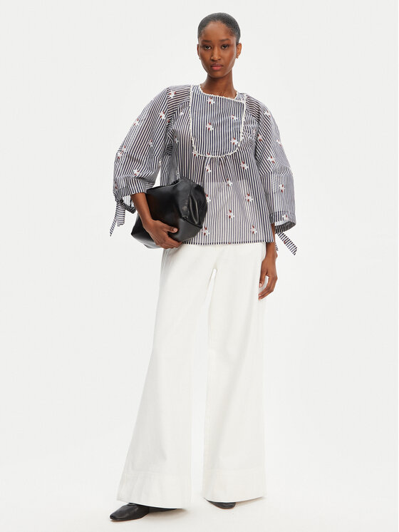 Munthe Munthe Bluzka Pristina 252102525224 Granatowy Loose Fit