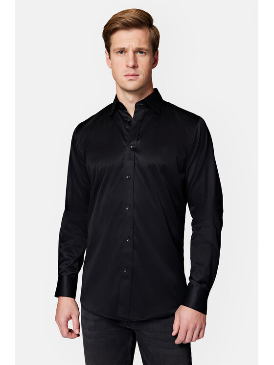 Lancerto Lancerto Koszula Blackburn KO073223000003 Czarny Regular Fit