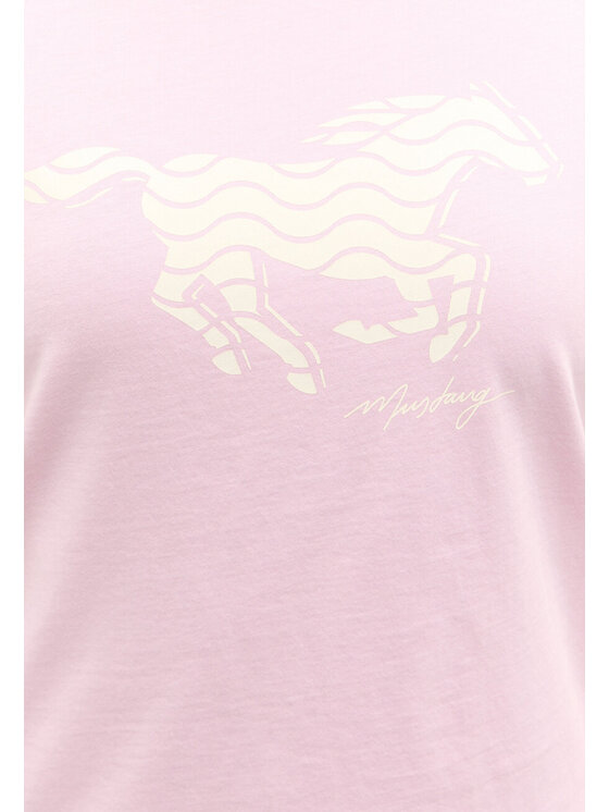 Mustang Mustang T-Shirt LOA Różowy Regular Fit