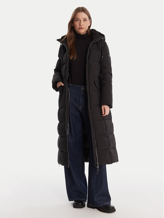 DKNY DKNY Płaszcz zimowy DLEMPP55 Czarny Regular Fit