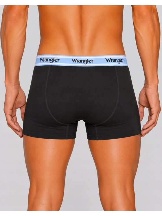 Wrangler Wrangler Bokserki Balfour 3 Pack Cotton Elastane Trunks Czarny
