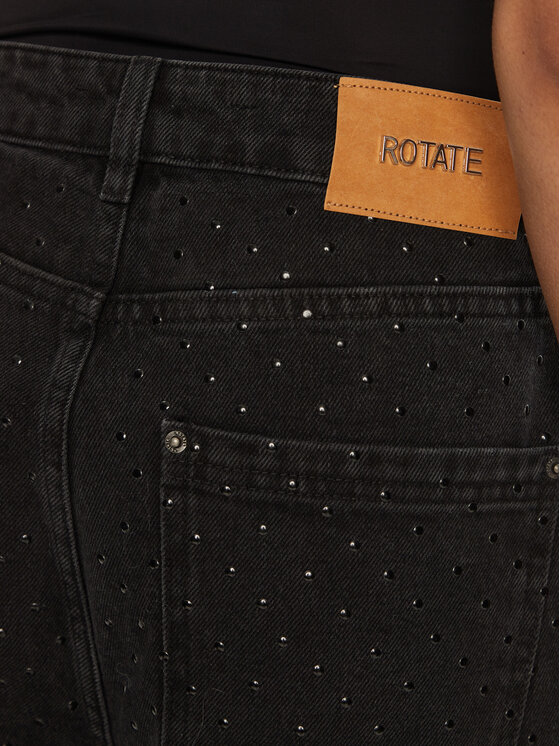 ROTATE ROTATE Jeansy 113606 Czarny Regular Fit