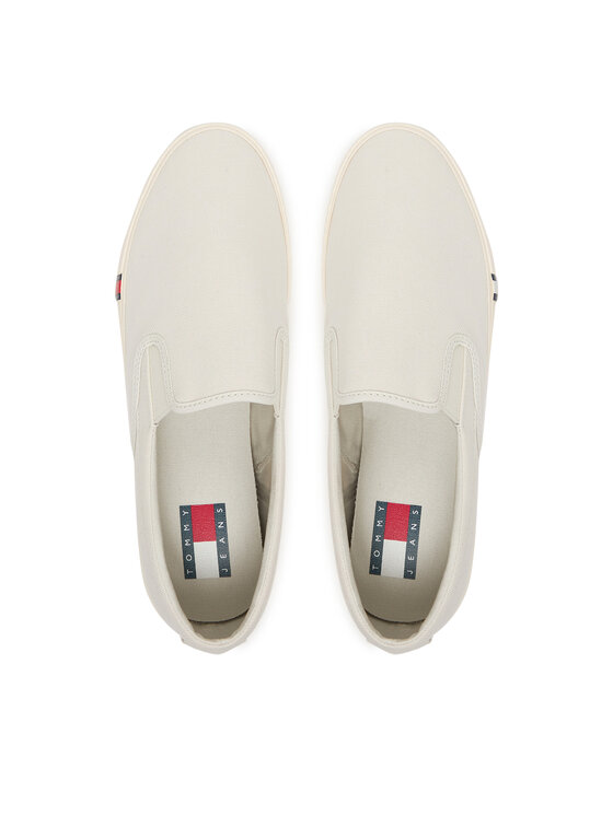 Tommy Jeans Tommy Jeans Teniși Archive Vulc. Y2K Slip On EM0EM01675 Alb