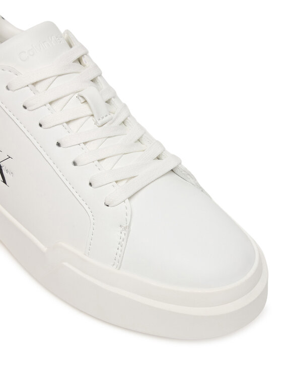 Calvin Klein Calvin Klein Sneakersy Chunky Cupsole Laceup Lth Ml YW0YW01947 Biela