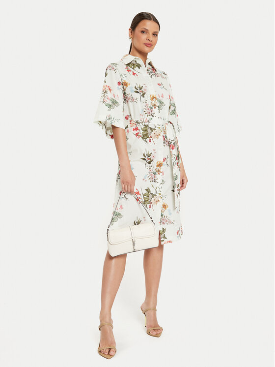 ViCOLO ViCOLO Рокля тип риза TB2250 Бял Regular Fit