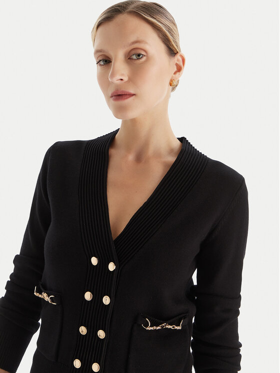 Fracomina Fracomina Cardigan FR25WT8010K55601 Nero Regular Fit