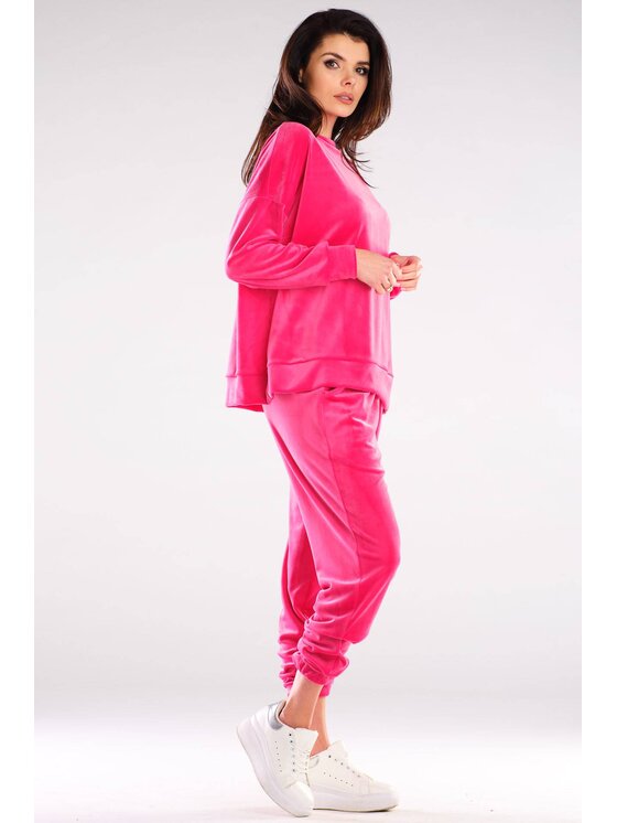 Awama Awama Bluza A410 Różowy Basic Fit