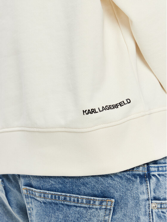 KARL LAGERFELD KARL LAGERFELD Mikina 241W1800 Bílá Relaxed Fit