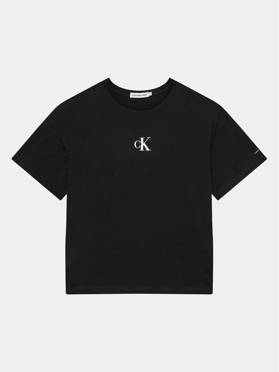Calvin Klein Jeans T-shirt IG0IG02136 Nero Boxy Fit, taglia : 4Y