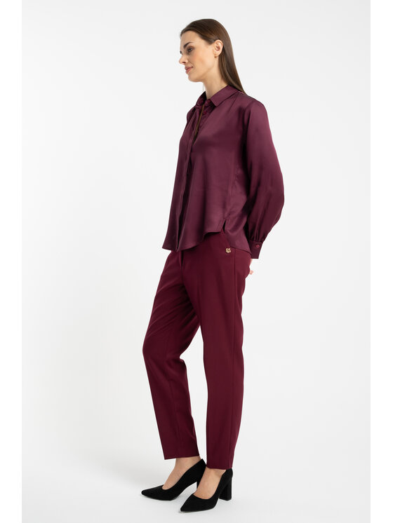 CLICK CLICK Πουκάμισο 10-6914 Μπορντό Regular Fit