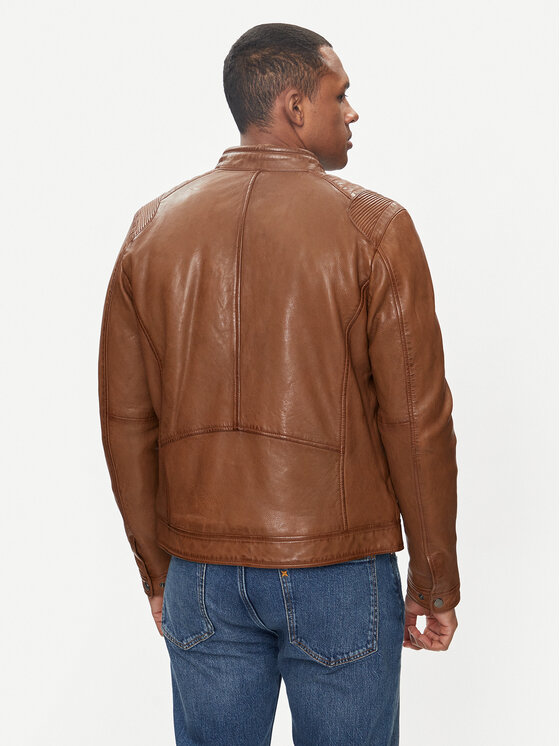 Serge Pariente Serge Pariente Giacca di pelle Maciej Marrone Regular Fit