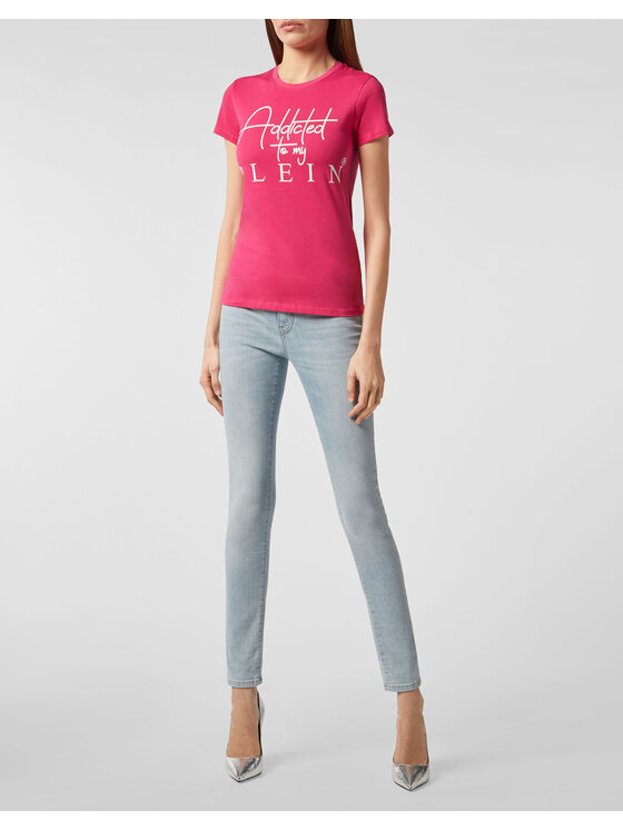 PHILIPP PLEIN PHILIPP PLEIN T-Shirt 21999 Różowy Regular Fit