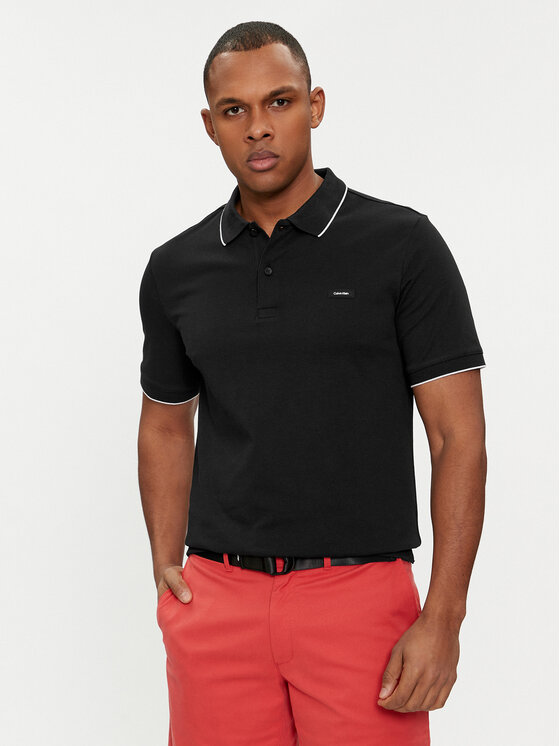 Calvin Klein Calvin Klein Polo marškinėliai K10K112751 Juoda Regular Fit