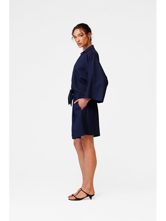 LE POSSÉ LE POSSÉ Bermuda B Blu scuro Loose Fit